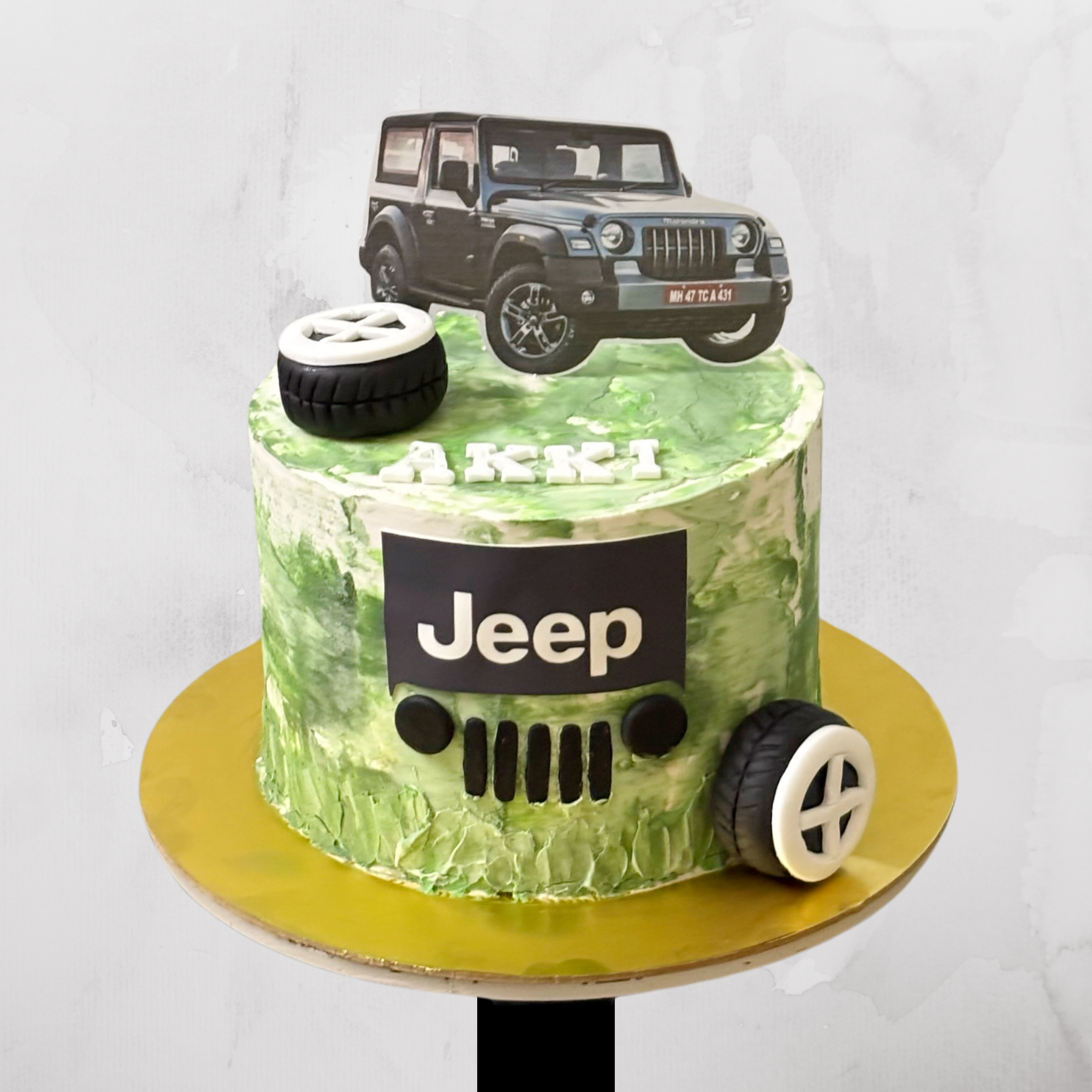 Off-Road Jeep Cake with Tyres